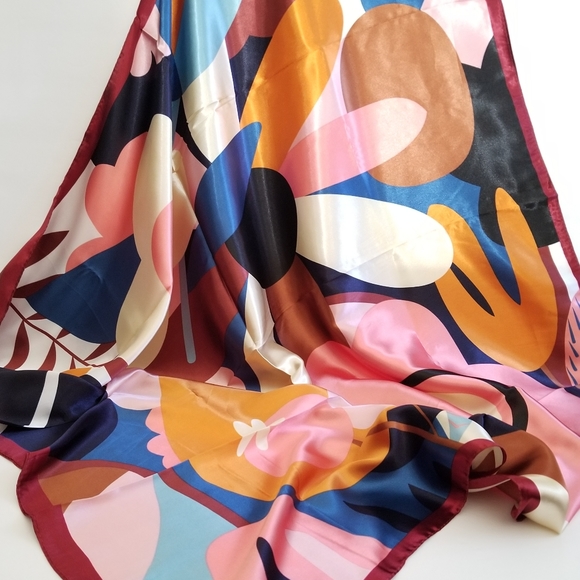 Accessories - NWOT Large Multicolor Square Scarf